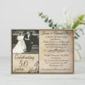 Invitation de style vintage pour le 50e anniversai (Debout devant)
