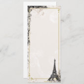 Invitation de style Vintage Tour Eiffel (Devant / Derrière)