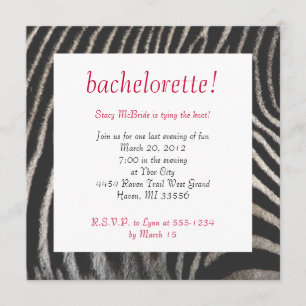 Invitation de style Zebra