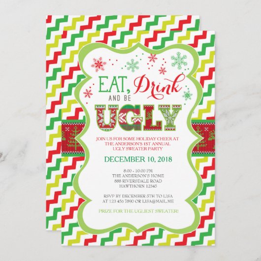 Invitation de sueur moche (Devant / Derrière)