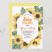 Invitation de Sunflower Baby Sprinkle (Devant / Derrière)