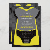 Invitation de Superhero Baby shower pour Reena (Devant / Derrière)