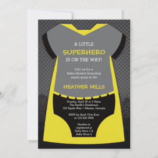 Invitation de Superhero Baby shower pour Reena