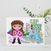 Invitation de superhéros de fille (Debout devant)