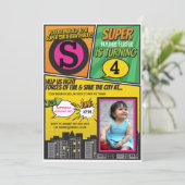 Invitation de superhéros de l'invitation de la (Debout devant)