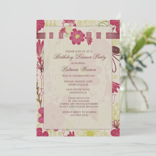 Invitation de superposition de printemps (Debout devant)