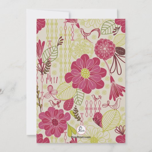 Invitation de superposition de printemps (Dos)