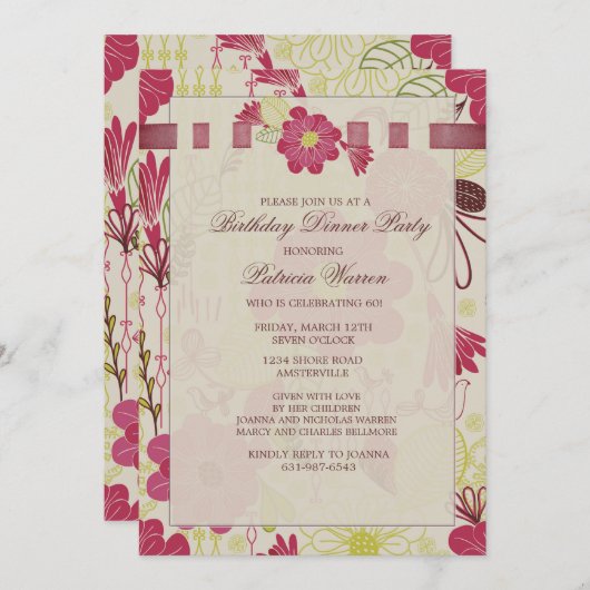 Invitation de superposition de printemps (Devant / Derrière)