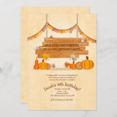 Invitation de support de citrouille (Devant / Derrière)