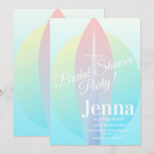 Invitation de Surf sur la Plage de Mariage Rose So (Devant / Derrière)