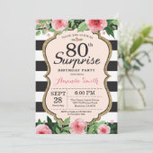 Invitation de surprise 80e anniversaire Femmes flo (Debout devant)