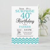 Invitation de surprise d'anniversaire 40 ans Chevr (Debout devant)