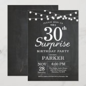 Invitation de surprise d'anniversaire de 30 ans Ta (Devant / Derrière)