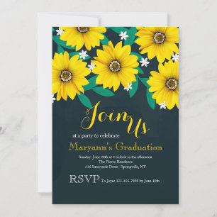 Invitation de Susan Daisies aux yeux noirs