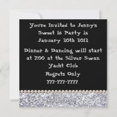 Invitation de SWEET 16 Chic & Bling Party (Dos)