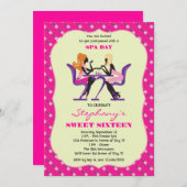 Invitation de sweet sixteen de spa de manucure (Devant / Derrière)