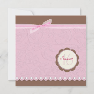 Invitation de Sweet sixteen étalé de diamant flora
