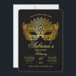 Invitation de Sweet sixteen Mascarade Masquate d'o<br><div class="desc">Célébrez cet anniversaire spécial avec cette élégante invitation avec un magnifique masque en or.Conçu par Freepik). () La carte est facile à customiser avec votre libellé, police, couleur de police et choix de six types de papier.() Pas exactement ce que vous cherchez? Tous nos produits peuvent être conçus sur mesure...</div>