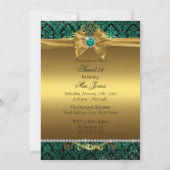 Invitation de Sweet sixteen Turquoise or Damask (Dos)