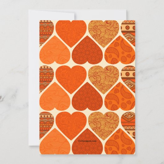 Invitation de Sweetheart Valentine (Dos)