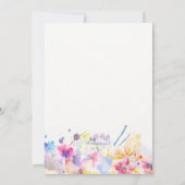 Invitation de symphonie d'aquarelle (Dos)