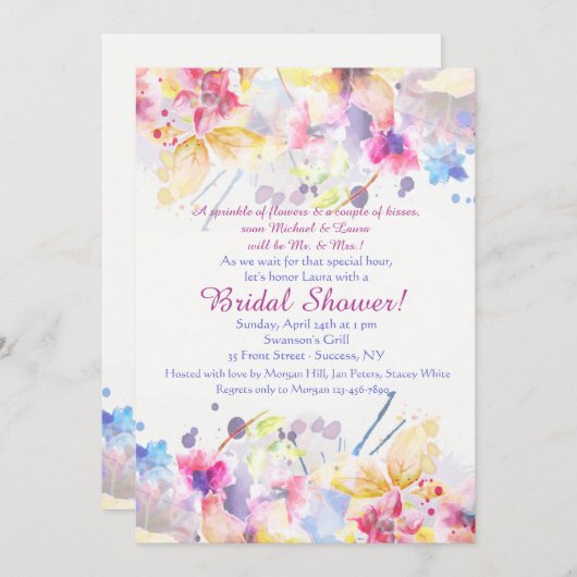 Invitation de symphonie d'aquarelle (Devant / Derrière)