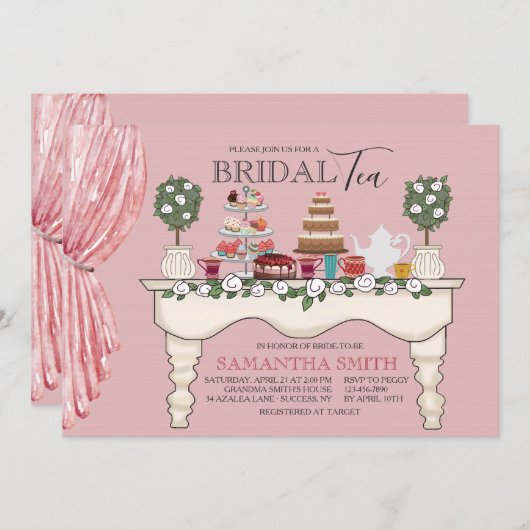 Invitation de table de dessert (Devant / Derrière)