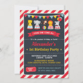 Invitation de tableau d'anniversaire d'animaux de (Devant)