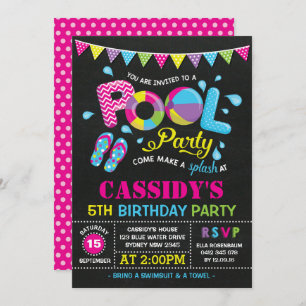 Invitation de tableau d'anniversaire de réception