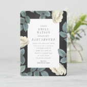 Invitation de tableau de bord à fleurs de rose bla (Debout devant)