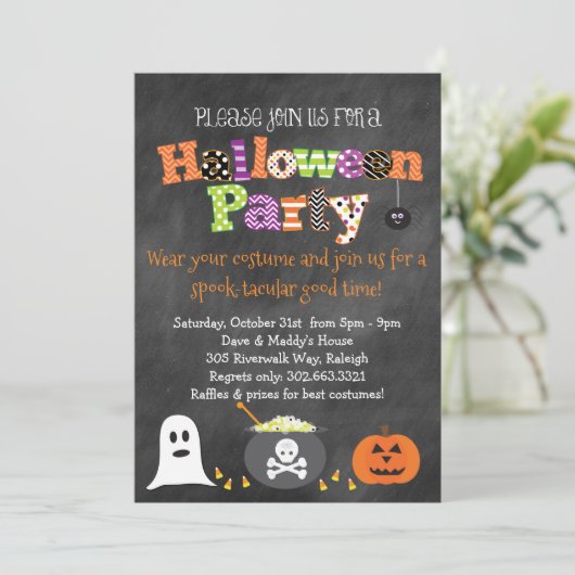 Invitation de tableau de partie de Spooktacular (Debout devant)