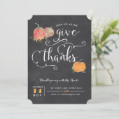 Invitation de tableau de thanksgiving (Debout devant)