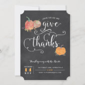 Invitation de tableau de thanksgiving (Devant)