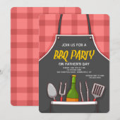 Invitation de tablier BBQ (Devant / Derrière)