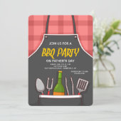 Invitation de tablier BBQ (Debout devant)