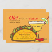Invitation de tacos et de margaritas (Devant / Derrière)