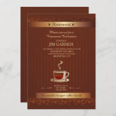 Invitation de tasse de café de retraite (Devant / Derrière)