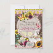 Invitation de Tea Party du jardin de tournesol (Devant)