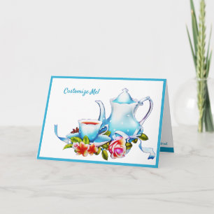 Invitation de Teapot et Tea Party de Coupe vintage