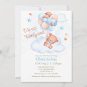 Invitation de Teddy Bear dans le Baby shower du ci (Devant)