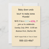 Invitation de téléchargement numérique pour bébé D (Dos)