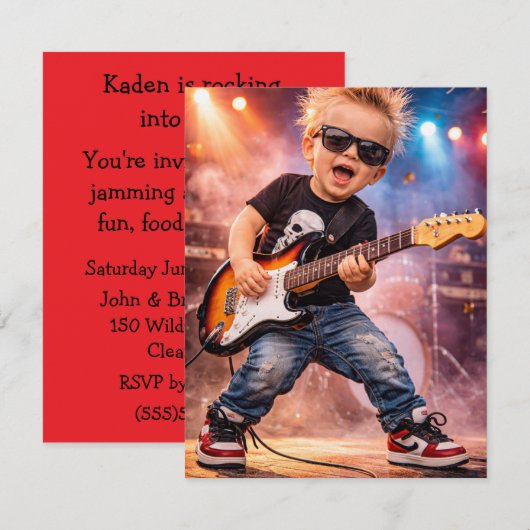 Invitation de téléchargement numérique pour fête d (Devant / Derrière)