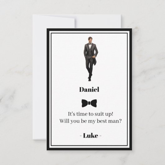 Invitation de témoin de mariage (Devant)