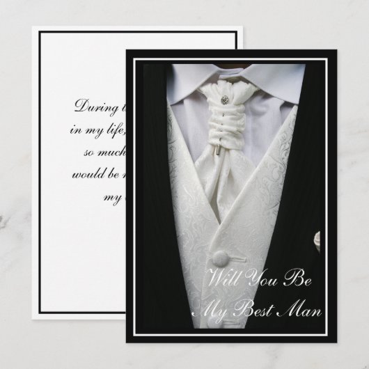 Invitation de témoin de mariage (Devant / Derrière)