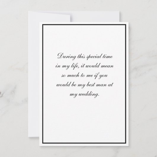 Invitation de témoin de mariage (Dos)