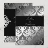 Invitation de tempête grise de Shimmer-311-Damask (Devant / Derrière)