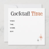 Invitation de temps de cocktail - rayures (Dos)