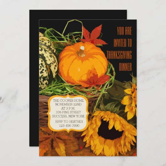 Invitation de temps de récolte (Devant / Derrière)