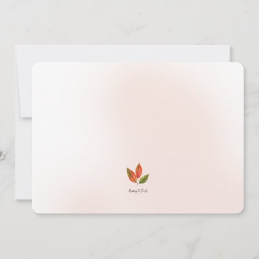 Invitation de temps de récolte (Dos)