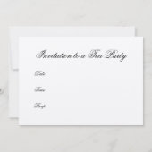 Invitation de temps de thé (Dos)